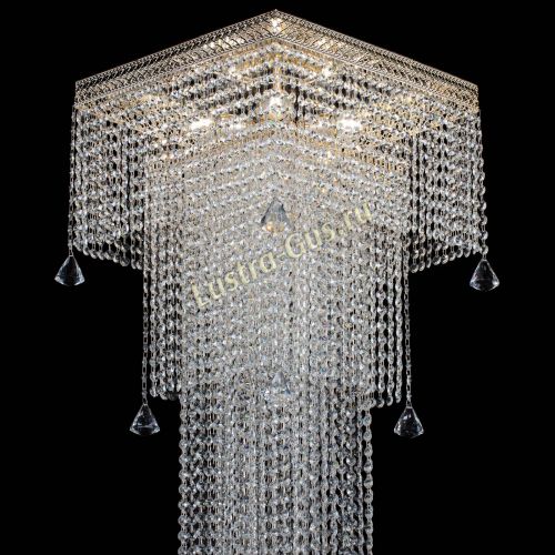 Люстра Венеция Квадрат пирамида с конусами в Сочи Гусь Хрустальный