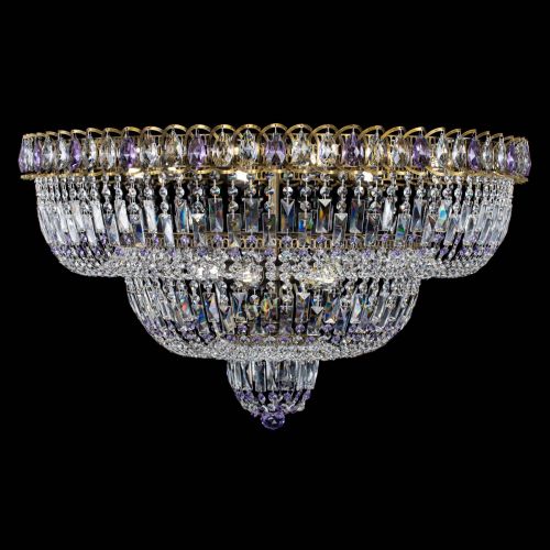 Люстра Водопад Обтикон №15 под бронзу фиолетовая в Сочи Гусь Хрустальный