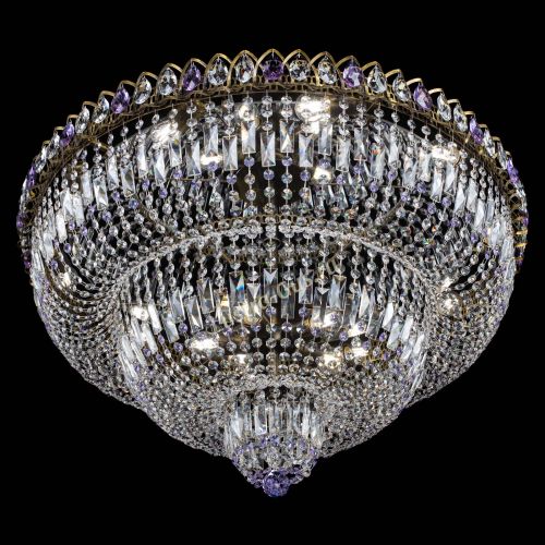 Люстра Водопад Обтикон №15 под бронзу фиолетовая в Сочи Гусь Хрустальный