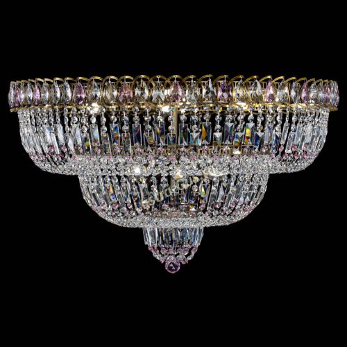 Люстра Водопад Обтикон №15 под бронзу розовая в Сочи Гусь Хрустальный