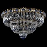 Люстра Водопад Обтикон №15 под бронзу синяя в Сочи