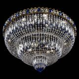 Люстра Водопад Обтикон №15 под бронзу синяя в Сочи