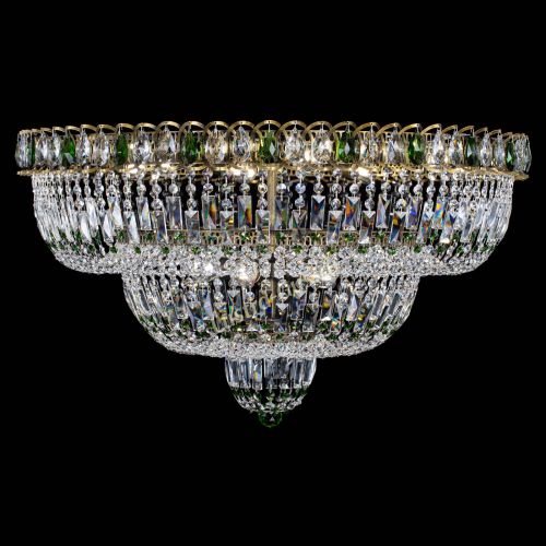 Люстра Водопад Обтикон №15 под бронзу зеленая в Сочи Гусь Хрустальный