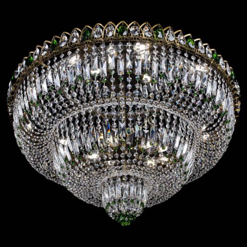 Люстра Водопад Обтикон №15 под бронзу зеленая в Сочи Гусь Хрустальный