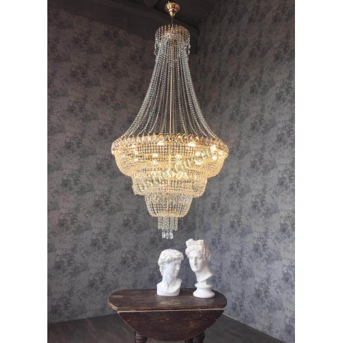 Люстра Водопад с подвесом 1000 мм в Сочи Гусь Хрустальный