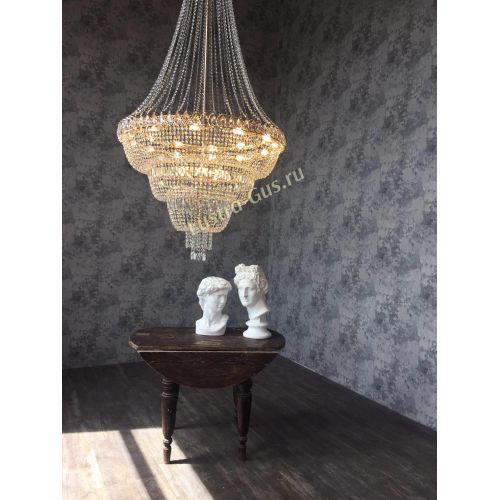 Люстра Водопад с подвесом 1000 мм в Сочи Гусь Хрустальный