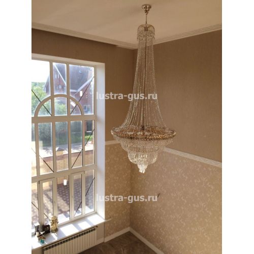 Люстра Водопад с подвесом 1000 мм в Сочи Гусь Хрустальный