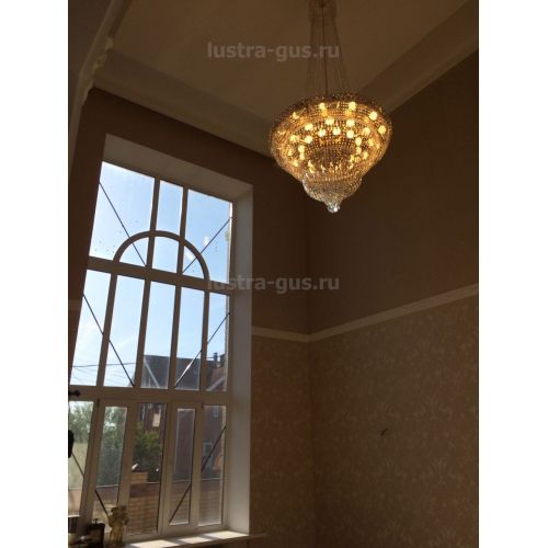 Люстра Водопад с подвесом 1000 мм в Сочи Гусь Хрустальный