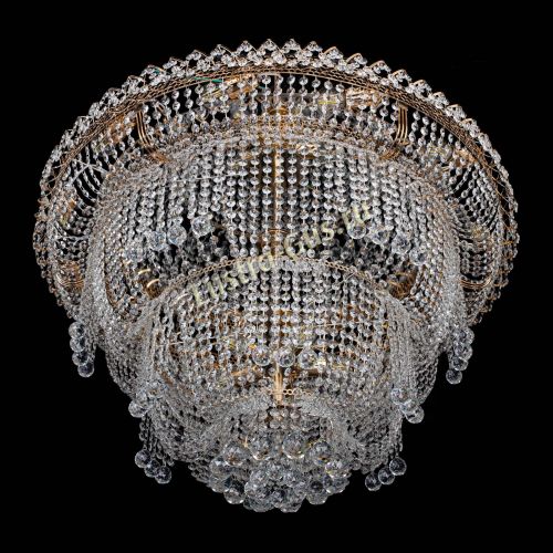 Люстра Водопад Софья большая в Сочи Гусь Хрустальный