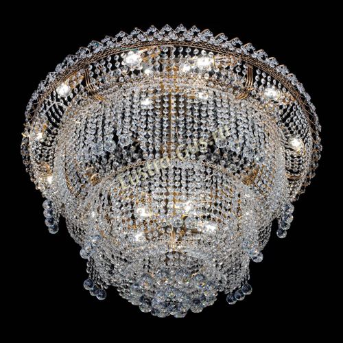 Люстра Водопад Софья большая в Сочи Гусь Хрустальный