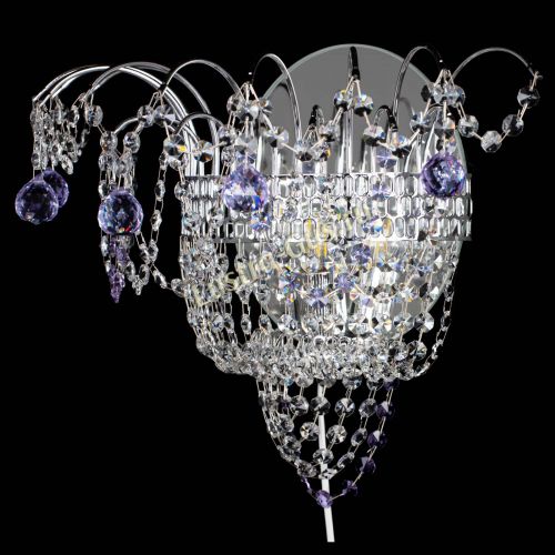 Бра Агата №3 фиолетовая в Сочи Гусь Хрустальный