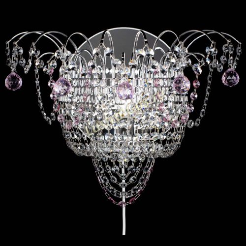 Бра Агата №3 розовая в Сочи Гусь Хрустальный