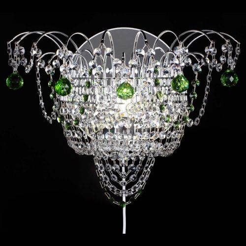 Бра Агата №3 зеленая в Сочи Гусь Хрустальный