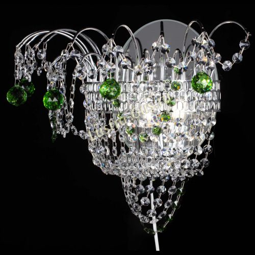 Бра Агата №3 зеленая в Сочи Гусь Хрустальный