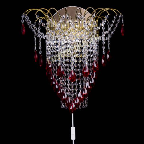 Бра Агата №4 под бронзу Красная в Сочи Гусь Хрустальный