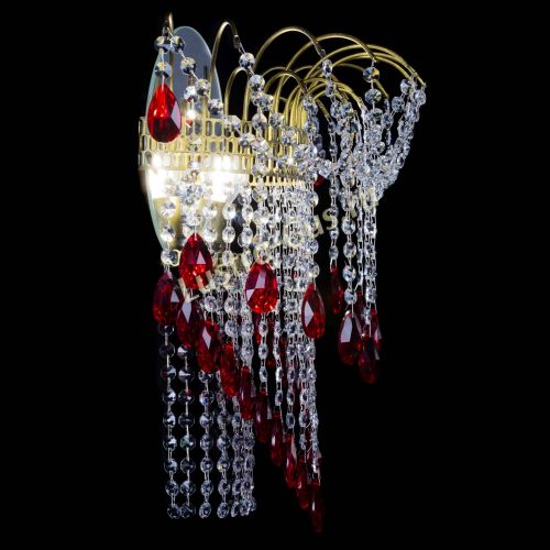 Бра Агата №4 под бронзу Красная в Сочи Гусь Хрустальный