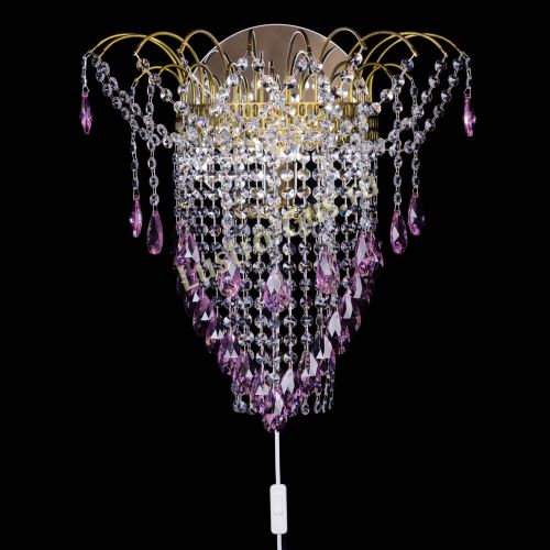 Бра Агата №4 под бронзу Розовая в Сочи Гусь Хрустальный