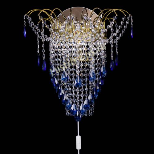 Бра Агата №4 под бронзу Синяя в Сочи Гусь Хрустальный