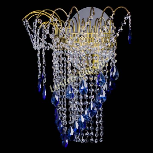 Бра Агата №4 под бронзу Синяя в Сочи Гусь Хрустальный