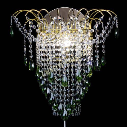 Бра Агата №4 под бронзу Зеленая в Сочи Гусь Хрустальный