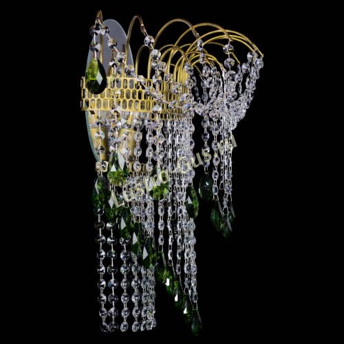 Бра Агата №4 под бронзу Зеленая в Сочи Гусь Хрустальный