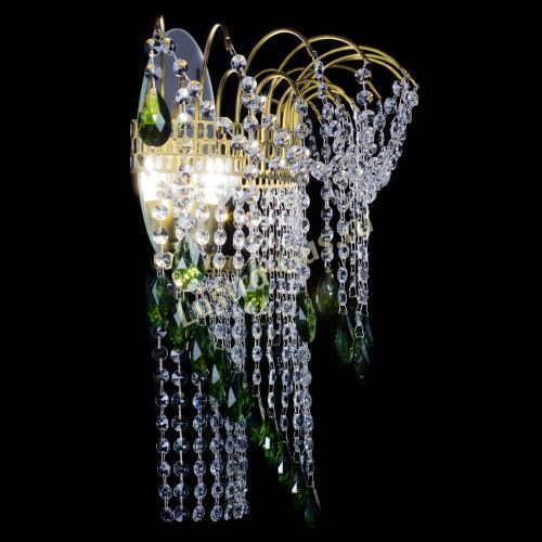 Бра Агата №4 под бронзу Зеленая в Сочи Гусь Хрустальный