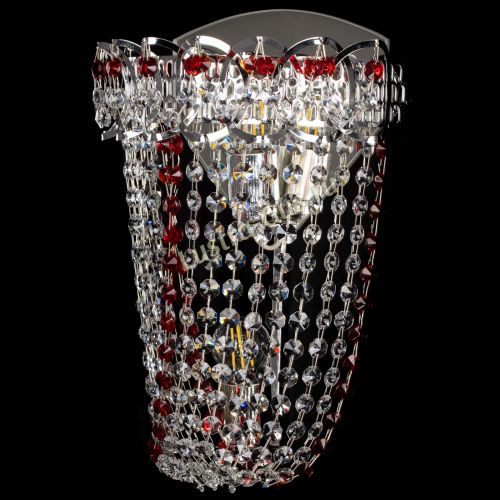 Бра Астра ажур №2 красная в Сочи Гусь Хрустальный