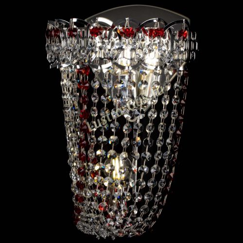 Бра Астра ажур №2 красная в Сочи Гусь Хрустальный