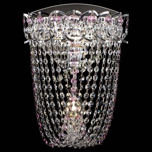 Бра Астра ажур №2 розовая в Сочи Гусь Хрустальный