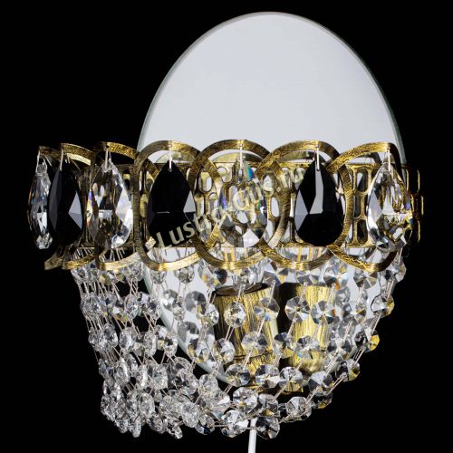 Бра Астра ажур под бронзу черная в Сочи Гусь Хрустальный