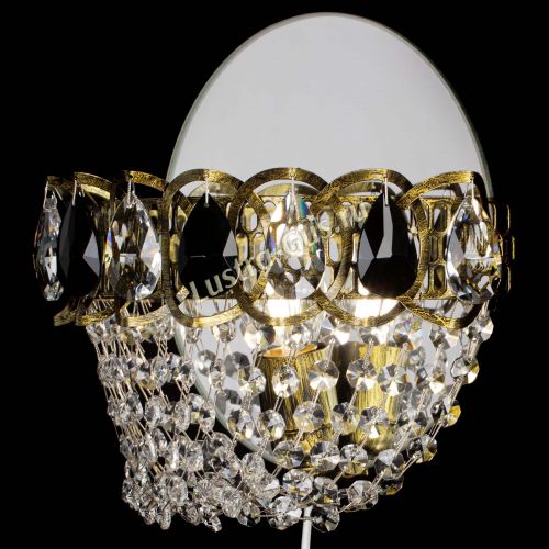 Бра Астра ажур под бронзу черная в Сочи Гусь Хрустальный