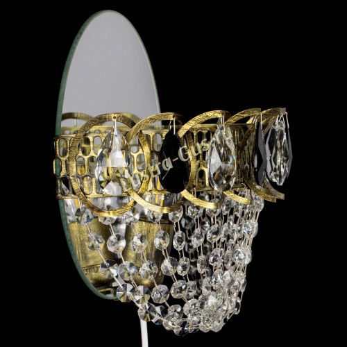 Бра Астра ажур под бронзу черная в Сочи Гусь Хрустальный