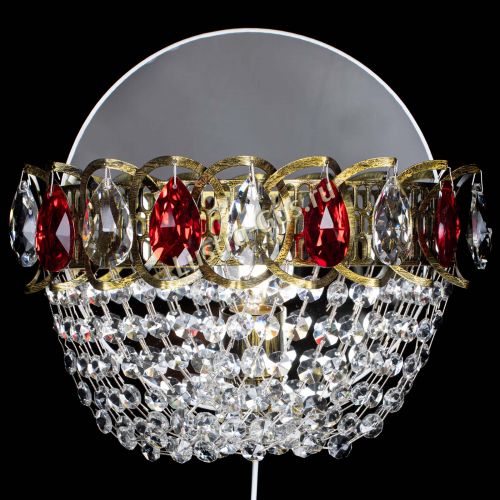 Бра Астра ажур под бронзу красная в Сочи Гусь Хрустальный