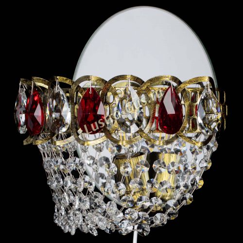 Бра Астра ажур под бронзу красная в Сочи Гусь Хрустальный