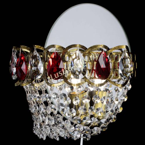 Бра Астра ажур под бронзу красная в Сочи Гусь Хрустальный