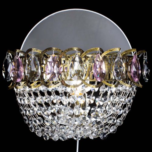 Бра Астра ажур под бронзу розовая в Сочи Гусь Хрустальный