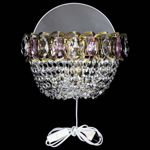 Бра Астра ажур под бронзу розовая в Сочи Гусь Хрустальный