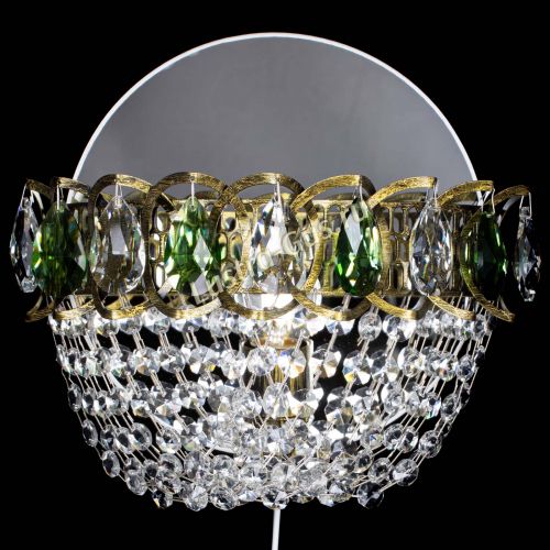 Бра Астра ажур под бронзу зеленая в Сочи Гусь Хрустальный