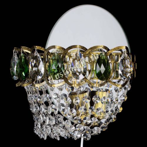 Бра Астра ажур под бронзу зеленая в Сочи Гусь Хрустальный