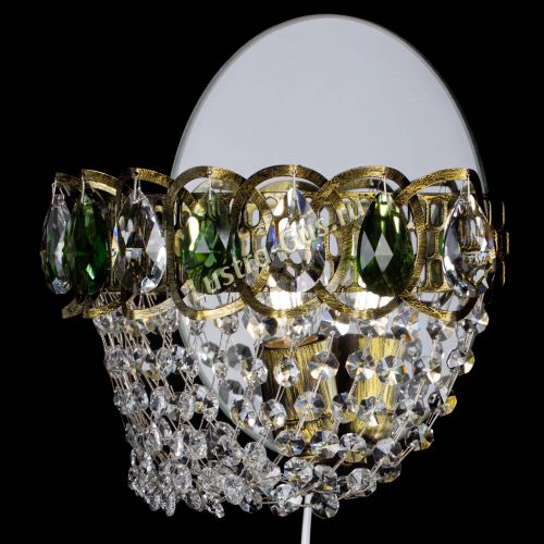 Бра Астра ажур под бронзу зеленая в Сочи Гусь Хрустальный