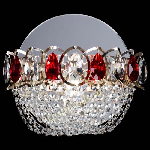Бра Астра ажур красная в Сочи Гусь Хрустальный