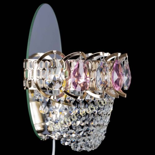 Бра Астра ажур розовая в Сочи Гусь Хрустальный