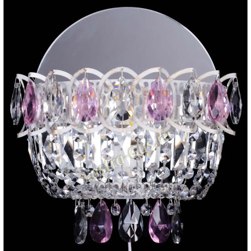 Бра Астра Розовая белая в Сочи Гусь Хрустальный