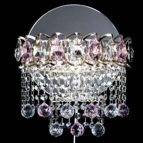 Бра Астра Капель шар 30 Розовая в Сочи Гусь Хрустальный