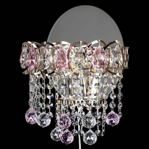 Бра Астра Капель шар 30 Розовая в Сочи Гусь Хрустальный