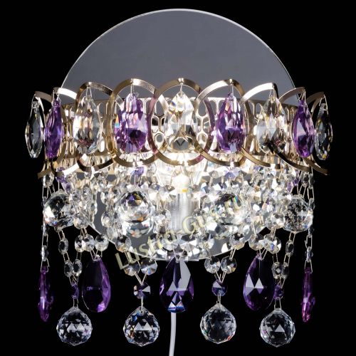 Бра Астра Паутинка фиолетовая в Сочи Гусь Хрустальный