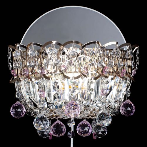 Бра Астра пластинка шар Розовая в Сочи Гусь Хрустальный