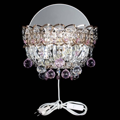 Бра Астра пластинка шар Розовая в Сочи Гусь Хрустальный