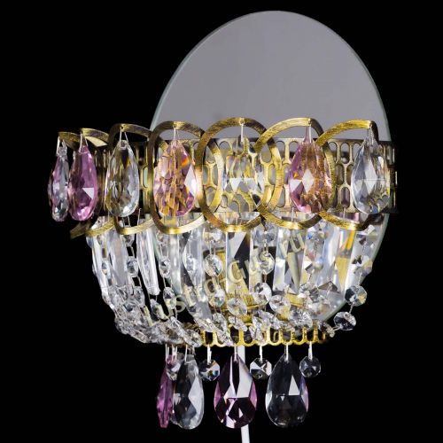 Бра Астра Розовая под бронзу в Сочи Гусь Хрустальный