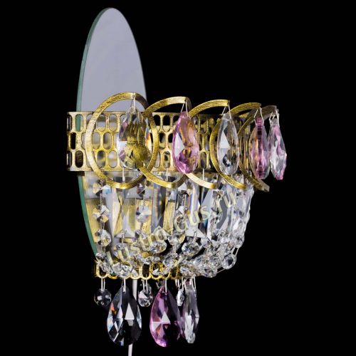 Бра Астра Розовая под бронзу в Сочи Гусь Хрустальный